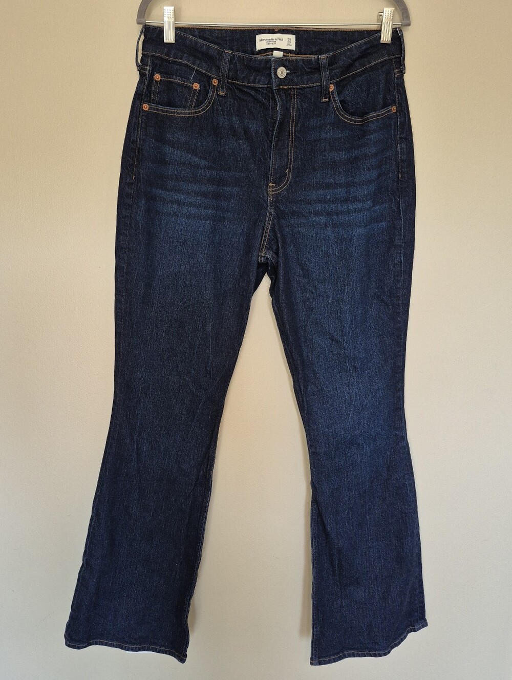 A&F Dark Blue Women's High Rise Jeans